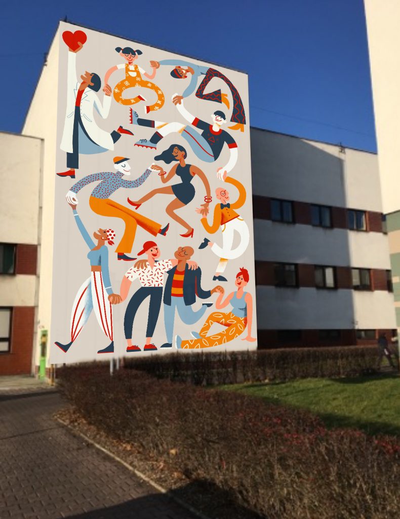 „Razem silniejsi”. Wiemy jak będzie wyglądać mural na Instytucie Onkologii