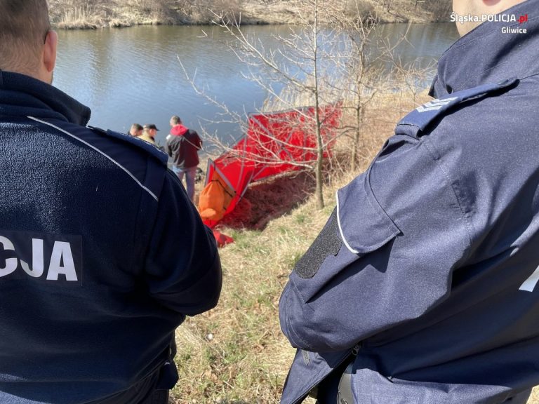 Pracownicy ochrony Huty Łabędy powiadomili Policję o odkryciu ciała człowieka, dryfującego w Kanale Gliwickim