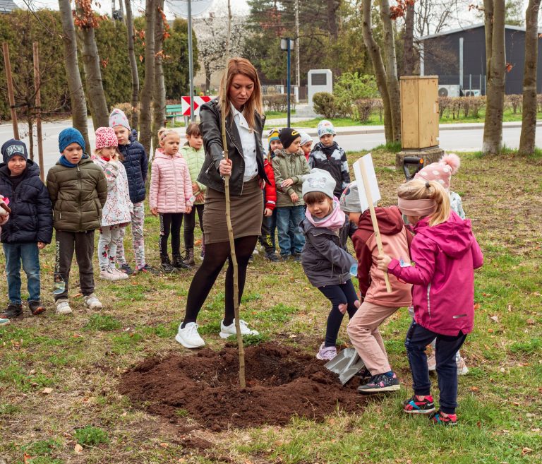 Przedszkolaki z Gliwic zasadziły nowe drzewa